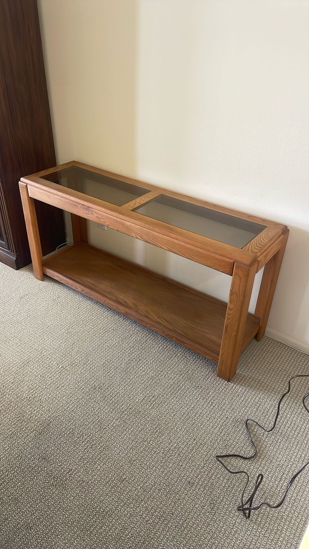Wood/glass Wall/couch table