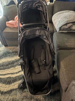 Convertible twin double stroller