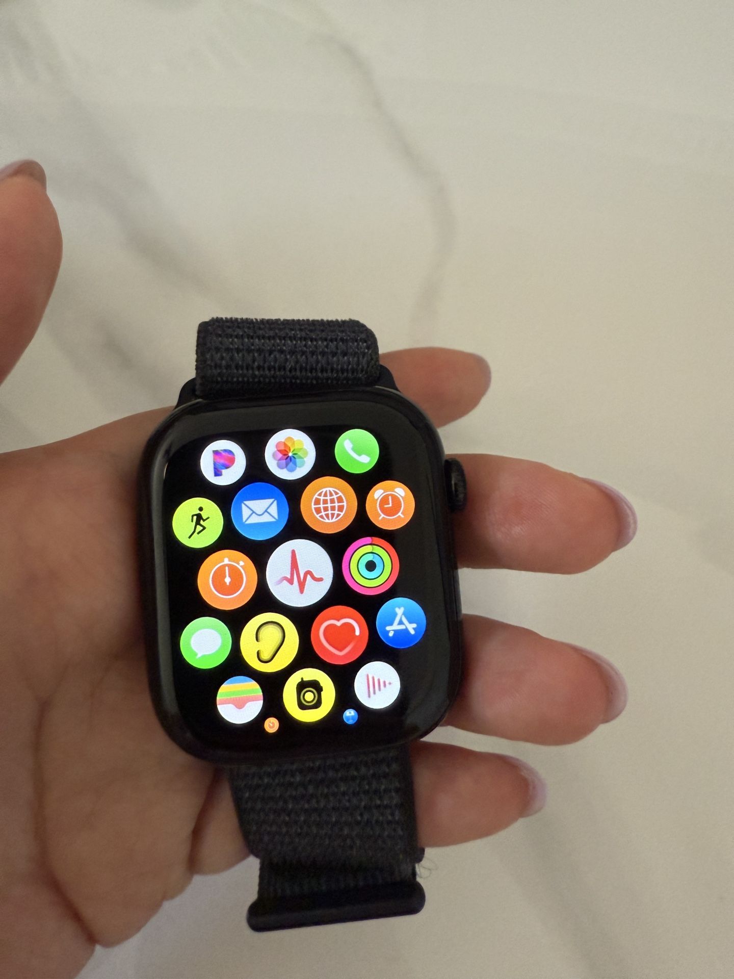 Apple Watch Series 10 GPS + Cellular 46mm Jet Black Aluminum Case with Ink Sport Loop
