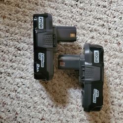 Ryobi 18V Battries (×2)