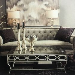 Glass Coffee Table And Matching Side Table (set)