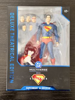 DC Multiverse Theatrical Deluxe Wave 1 Superman Movie Superman and Krypto 7-Inch Scale Action Figure