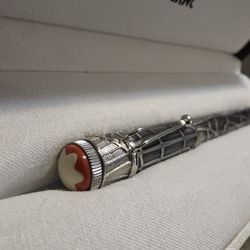 Montblanc Rouge Et Noir Silver Fineliner Rollerball