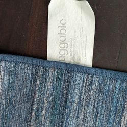 Set of 3 Blue/Gray Washable Rugs – Runners + Accent Rug