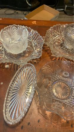 Solid Glass Candy Dishes: Set of 6
