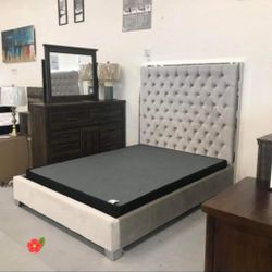 AP- Queen Bed Grey- Delivery - Financing 