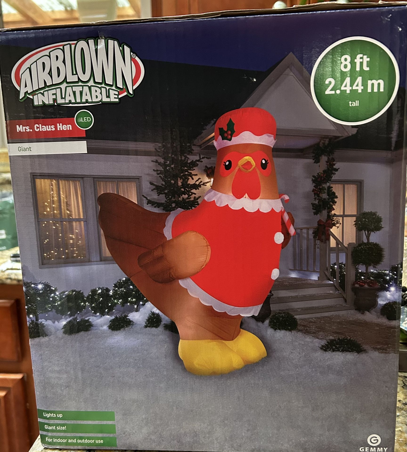 Mrs Claus Hen Christmas Inflatable 8ft