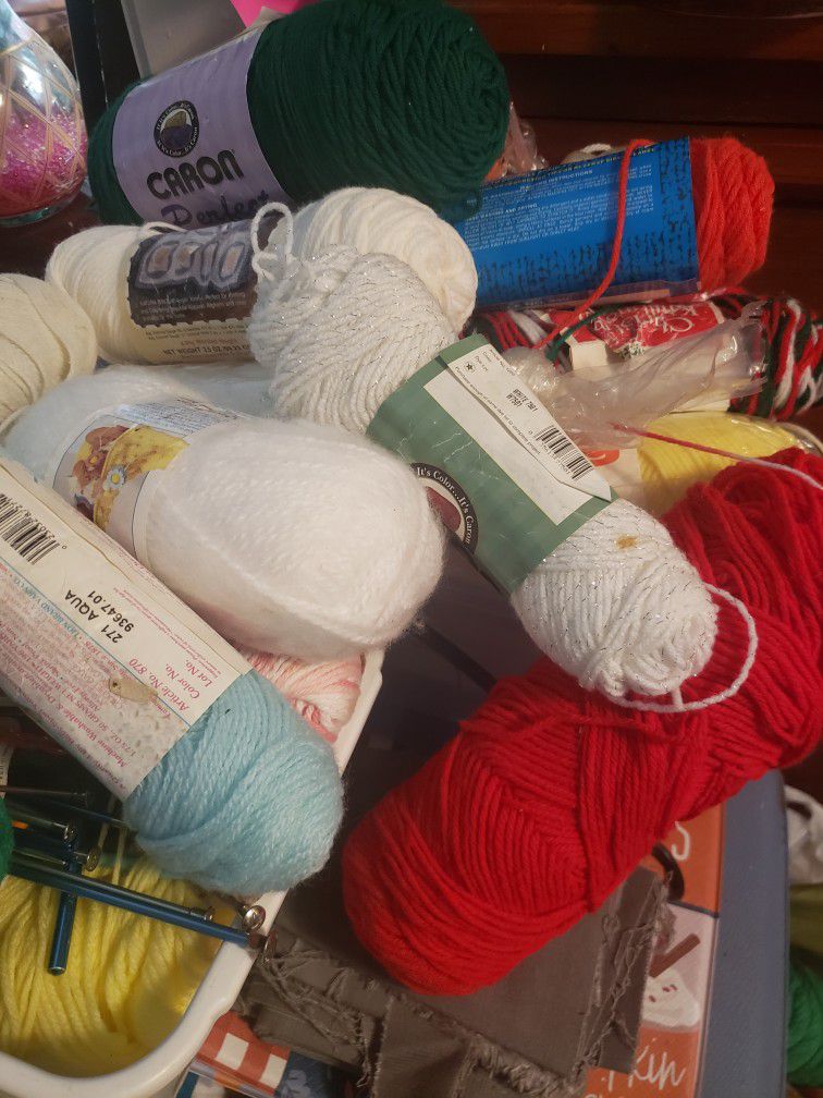 Crochet And Knitting Yarn Skein, Balls