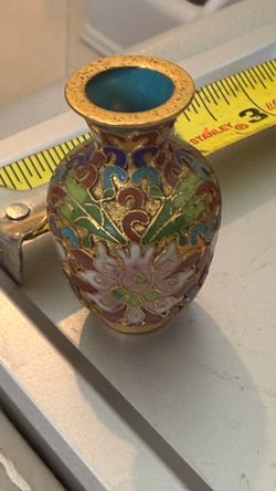Chinese Cloisone Vase ( Miniature )x 1”