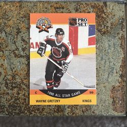 Wayne Gretzky 1990 all star game pro set hockey card