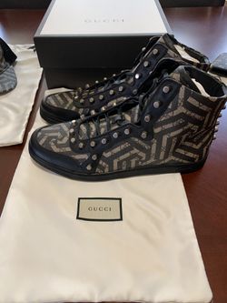 Gucci GG Leather Caleido Hi-Top Sneakers Mens Size Gucci 12.5/USA 13.5