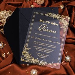 Acrylic Invitations For Parties/Invitaciones En Acrílico Para Fiestas