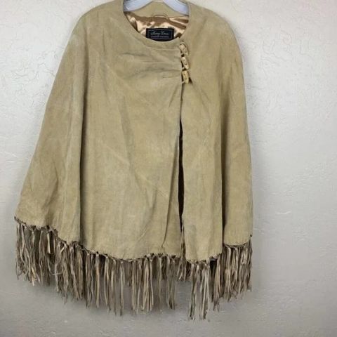 Terry  Lewis Solid  Beige  Women Poncho