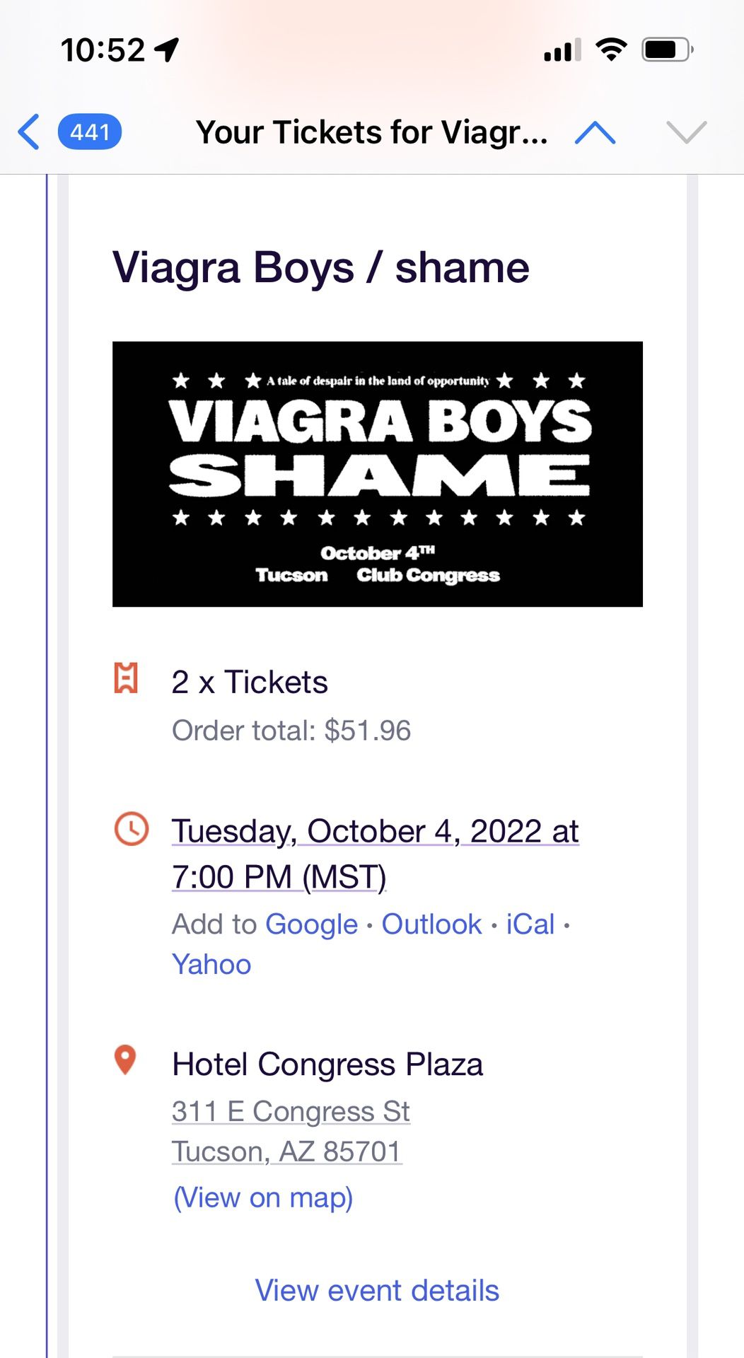 2 Viagra Boys Tickets Club Congress Tucson 10/4