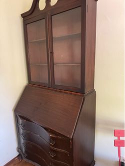 Antique desk with hutch