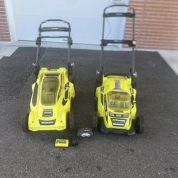 Ryobi 40v brushless lawnmower with battery and charger $75 &. $85 for the one with the lights. Location below 31705 Wesley Chapel blvd Fl 33543 Storag