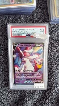 2021 POKEMON SWSH BLACK STAR PROMO 134 DARK SYLVEON V CELEBRATIONS COLLECTION PSA 9