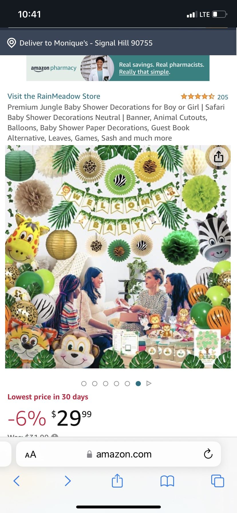 Premium Jungle Baby Shower Decorations for Boy or Girl | Safari Baby Shower Decorations Neutral | Banner, Animal Cutouts, Balloons, Baby Shower Paper