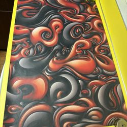 Original Vintage Poster, Corbis Images “Soul” Swirling Psychedelic