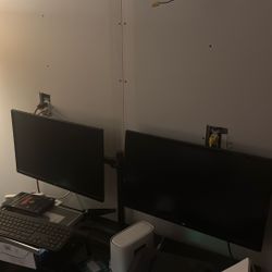 LG 27”(diagonal) Dual Monitors With Arms FREE Desk 