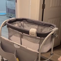 Ingenuity Dream & Grow Bedside Baby Bassinet 2-Mode Crib 0-12 Months, Adjustable Height