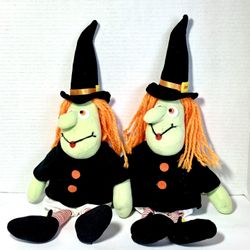 Vintage California Stuffed Toys Halloween Witch Stuffed Plush Set of 2