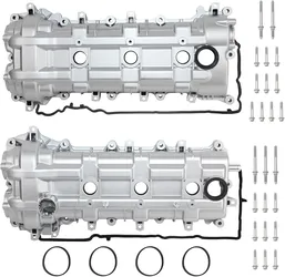 Upgraded Aluminum Engine Valve Cover Set Compatible with 2011-2023 Chrysler 300 Dodge Challenger Charger 2013-2018 Ram 1500 Jeep Wrangler Dodge Journe