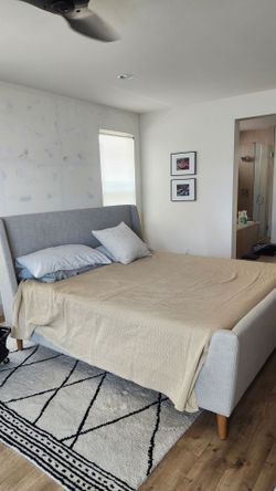 West Elm King Sleigh Bed Frame