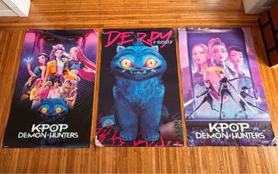 3 Netflix K-Pop Demon Hunters Derpy Anime Posters