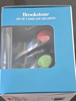 Sealed BRAND NEW Brookstone Set of 2 Shoe Clip Heel Lights NIGHT LIGHT