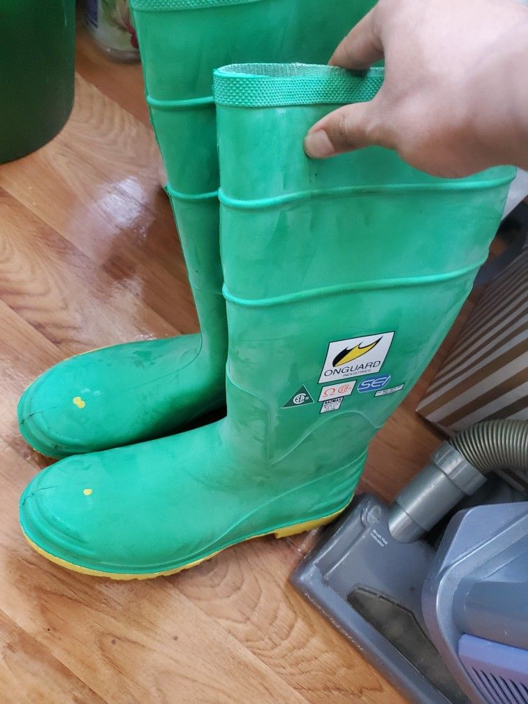 Dunlop Onguard Hazmax Knee Boot, size 10 Green, Pair Hazmat Boots