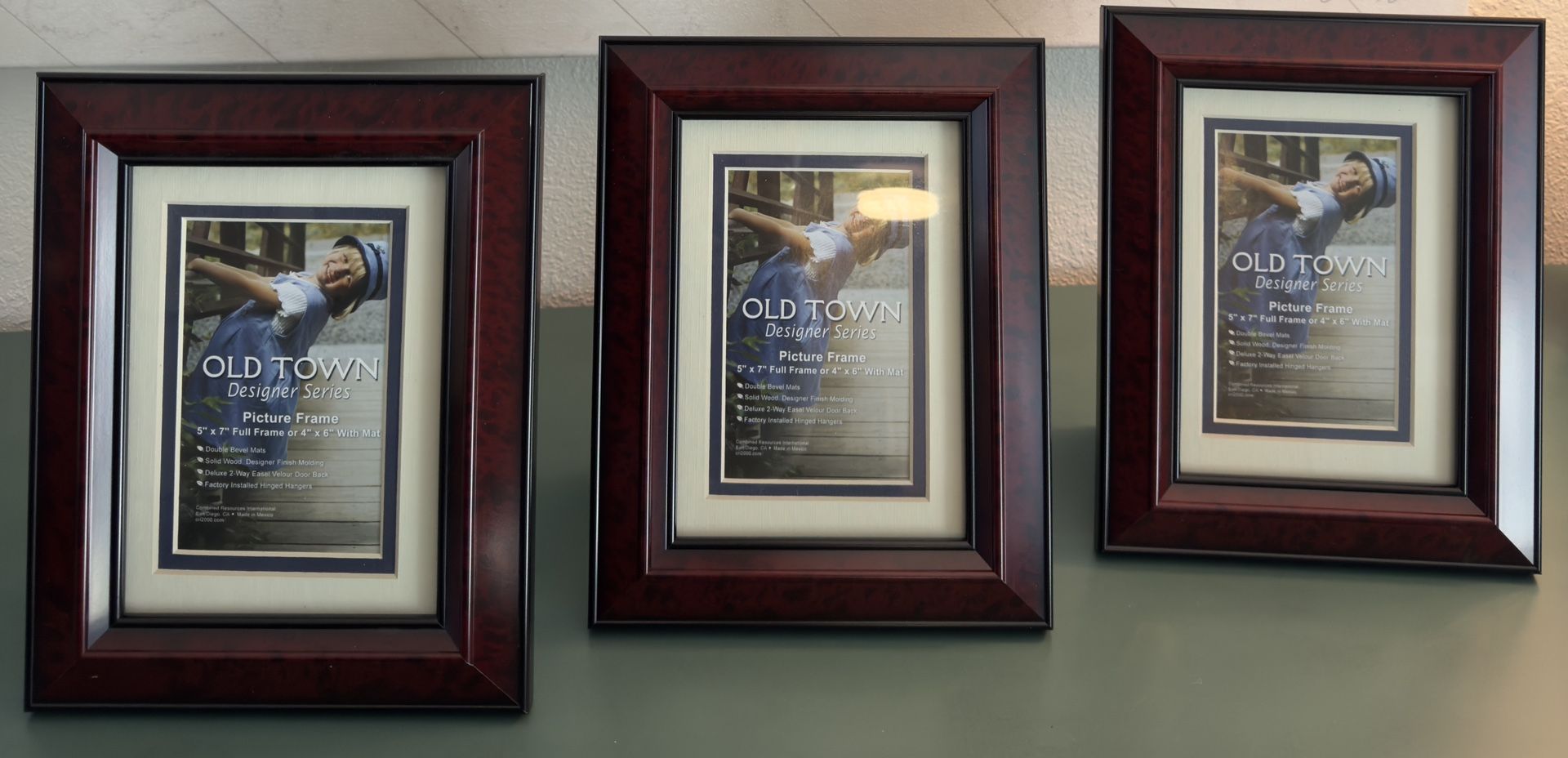 Set of 3 Solid Wood Picture Frames