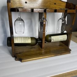 Vintage Mini Wine Bar Wine Rack 