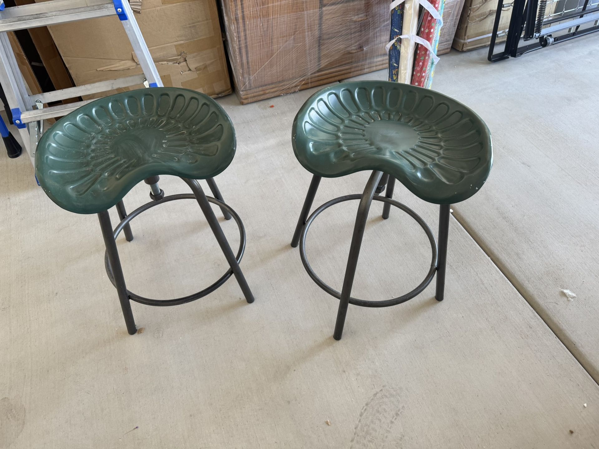 Tractor Seat Stools Set Of 2 Swivel Adjustable