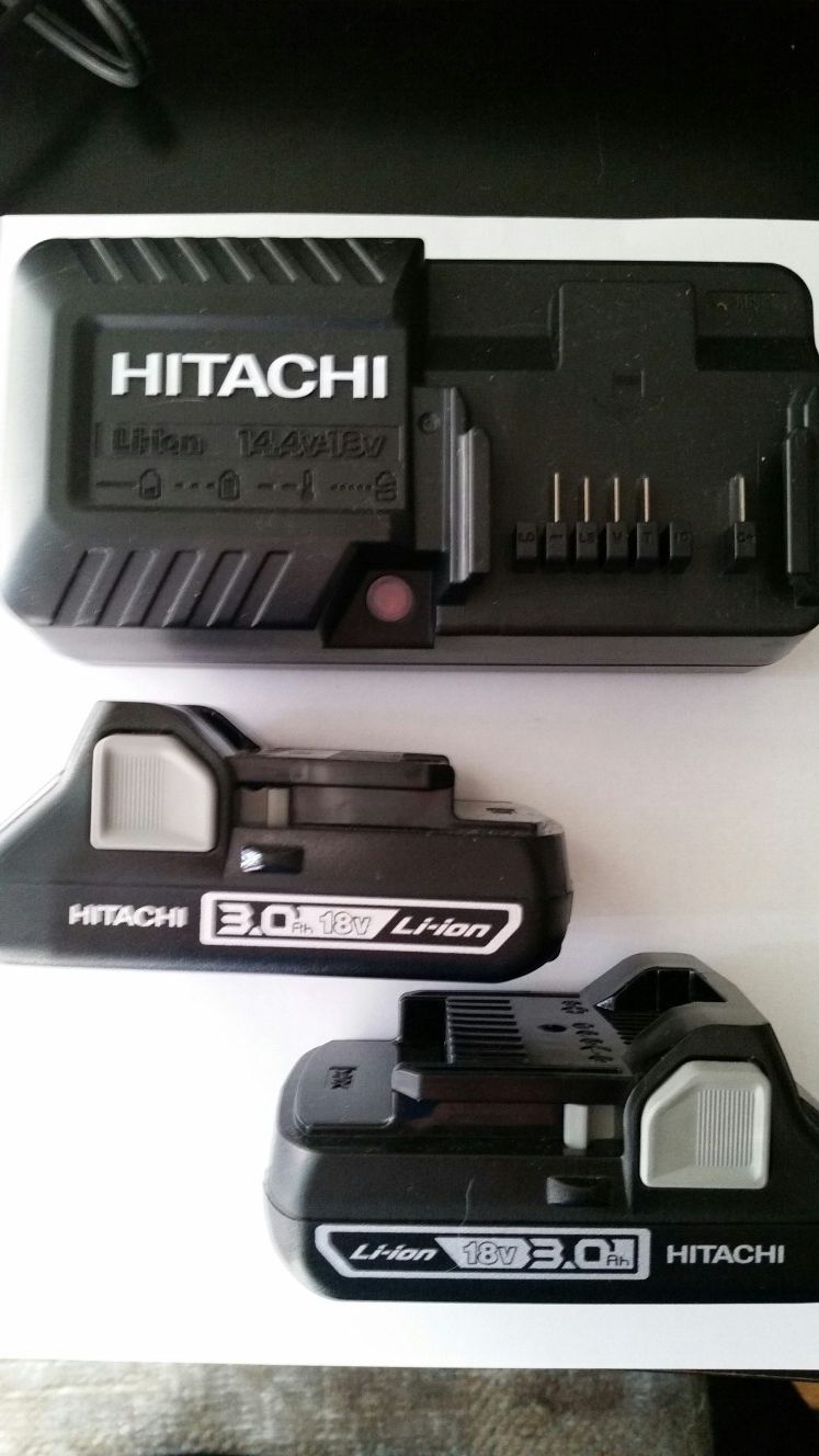 18v Hitachi 2 batteries with charger
