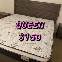BRAND NEW PILLOW TOP MATTRESSES ✅ COLCHONES NUEVOS PILLOW TOP 💯‼️   QUEEN SIZE $150 ❌ $210 With Box Spring   FULL SIZE $140 ❌ $200 With Box Spring💥 