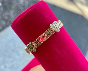 Gold-plated heart Chain Bracelet