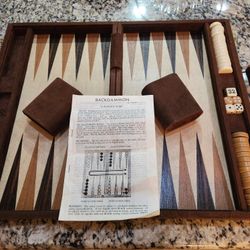 Suede Cardinal Traveling Backgammon Set