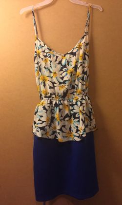 New blue dress with flowers