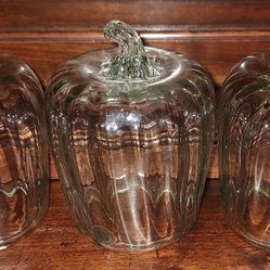  Recycled Glass Mini Pumpkin Cloches
