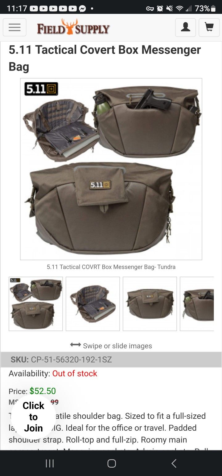 5.11 Covert Messenger Bag.