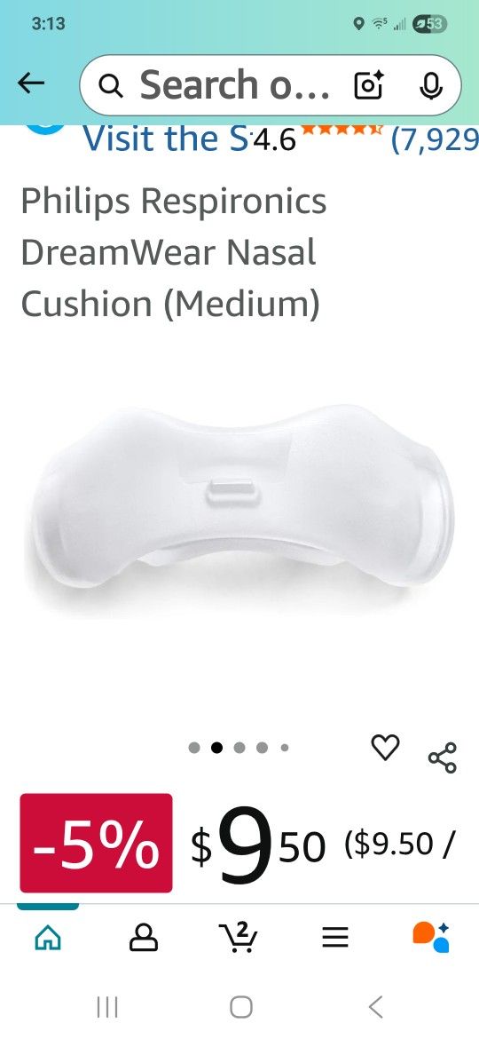 Philips Respironics DreamWear Nasal Cushion (Small) New