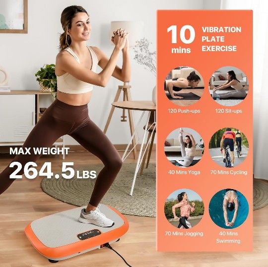 Vibration Plate Exercise Machine for Weight Loss Fitness Equipment, Vibration Plate Platform for Home Fitness,Lymphatic Drainage Shaking Full Body Sha