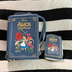 Loungefly Alice Bag And Walllet