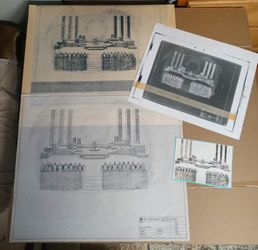 CBS Television Studio Original Pencil Set Design Stage Performing Set #3 1970's 

Original Pencil  Set Design on Trace Paper from 1970's