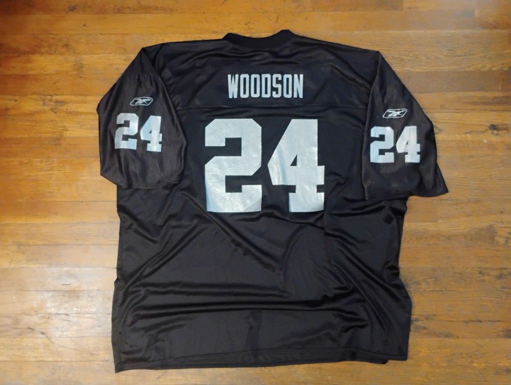 Oakland Raiders 4xxxl Jersey Charles Woodson Vintage 2001 Throwback 