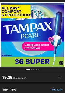 Tampax pearl size SUPER 35ct