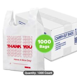 1000 Carry-out Bags White New