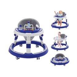 Baby Walker Kids Sit-to-Stand Walker Activity Center with Entertainment Table Multifunctional Educational Push Toy for Boys Girls 6 Months+(X162)