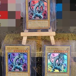 YUGIOH Blue-Eyes White Dragon 3 Card Lot LOB-K001 Mint - Ultra Rare
